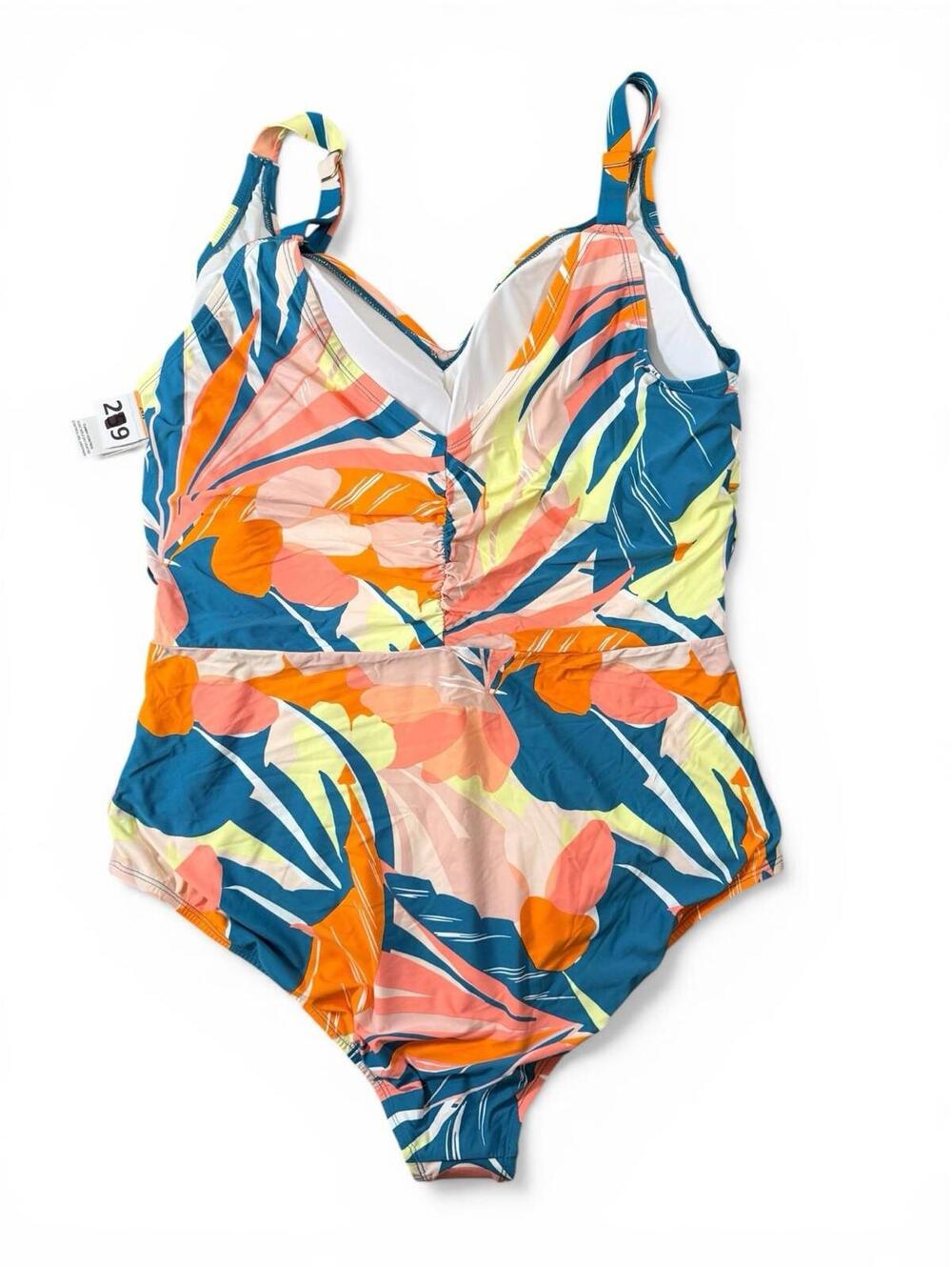 Jantzen One Piece Swimsuit Paradise Palms Tropical Floral Size 24W - Picture 2 of 9